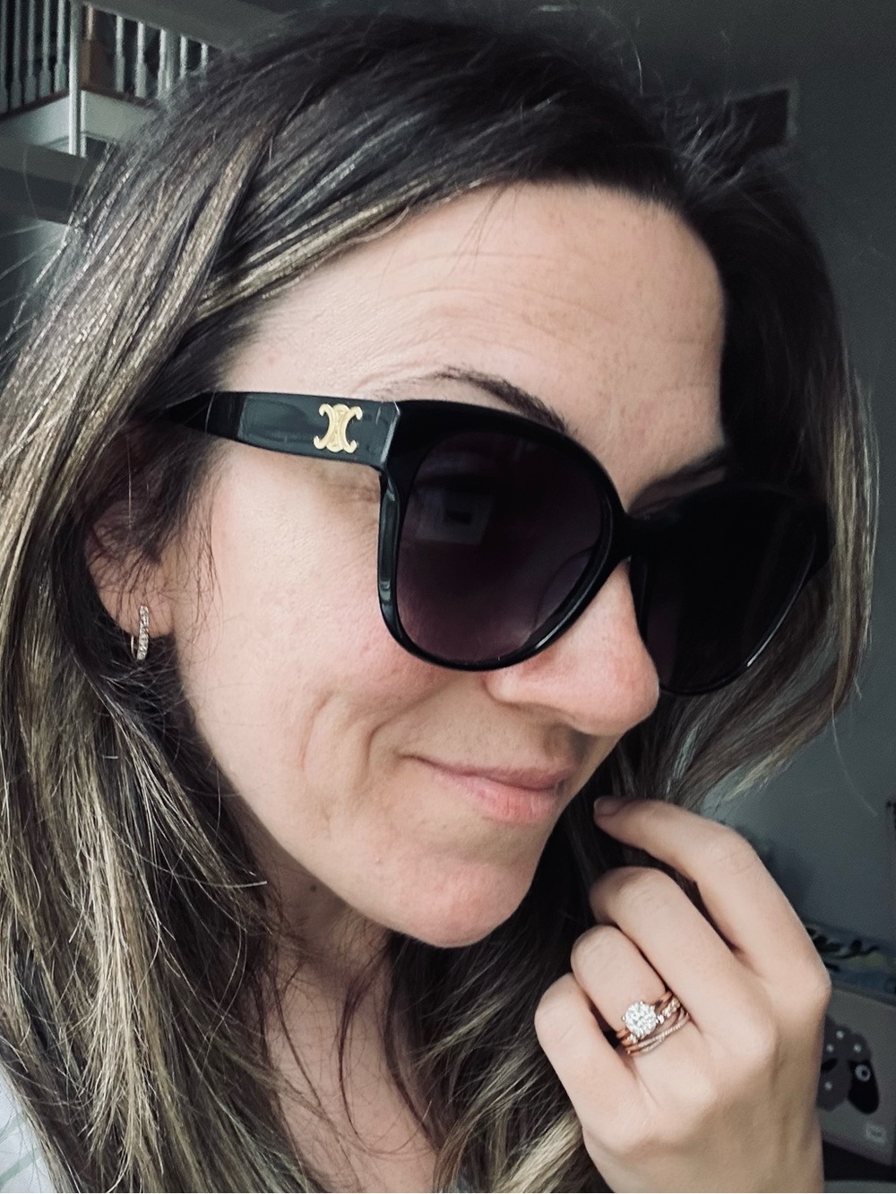 Celine Sunglasses with Gold Triomphe Logo
